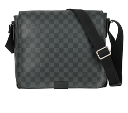 District MM Messenger, Canvas, Damier Graphite, CA2104, 2*